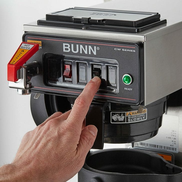 Why is my Bunn coffee maker leaking water from the bottom?