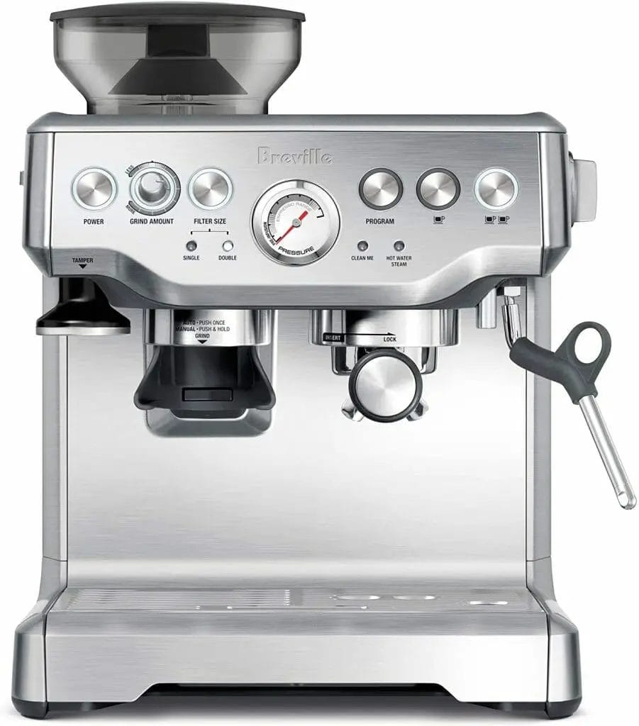 How do you make coffee in a Breville espresso machine?