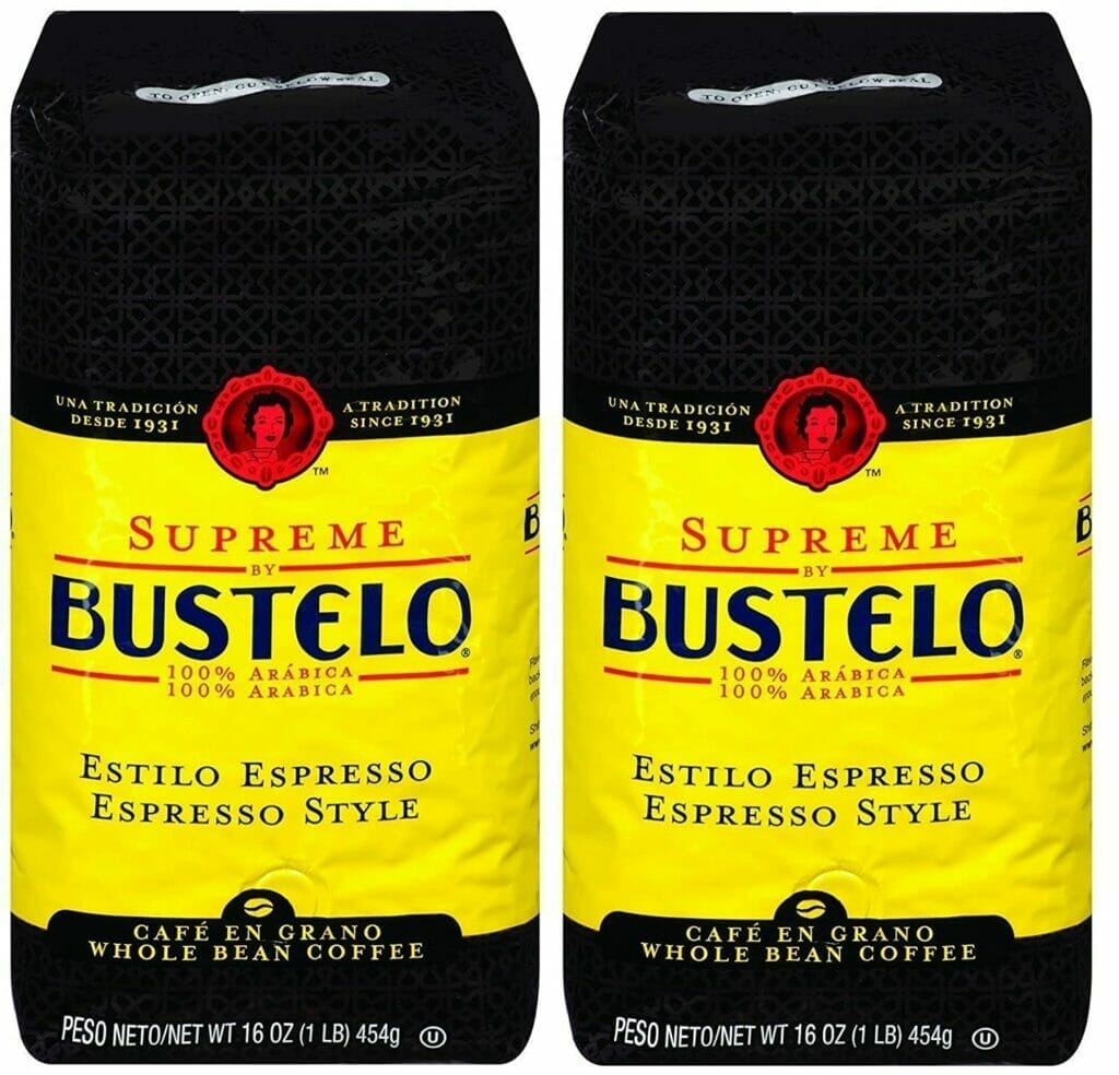 Where does bustelo get their coffee beans from?