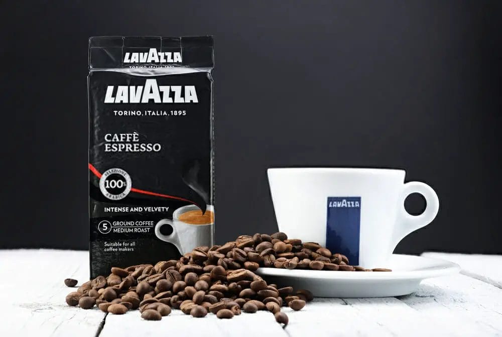 How much caffeine is in a shot of Lavazza espresso?