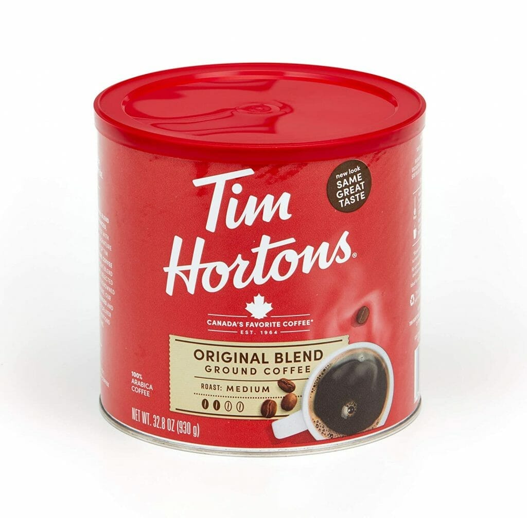 How much does a box of coffee at Tim Hortons cost?