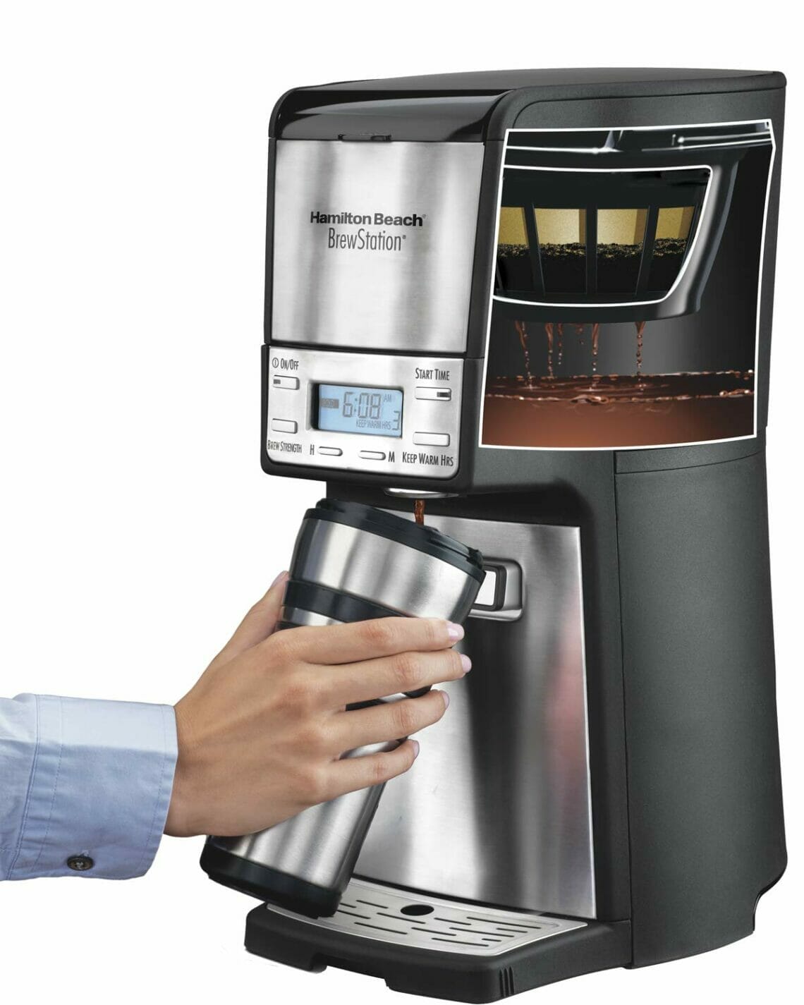 how to clean a hamilton beach brewstation coffee maker?