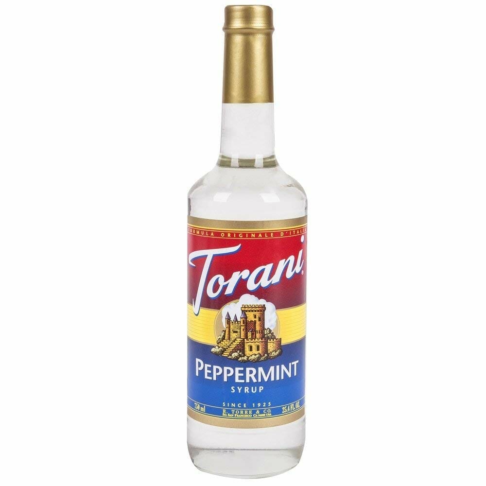 How many calories is in peppermint syrup?