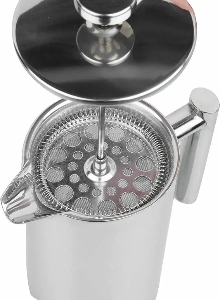 How do you use a stainless steel coffee press?